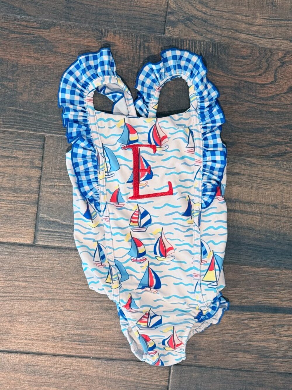 Classic Whimsy Girl Swimsuit, E monogram